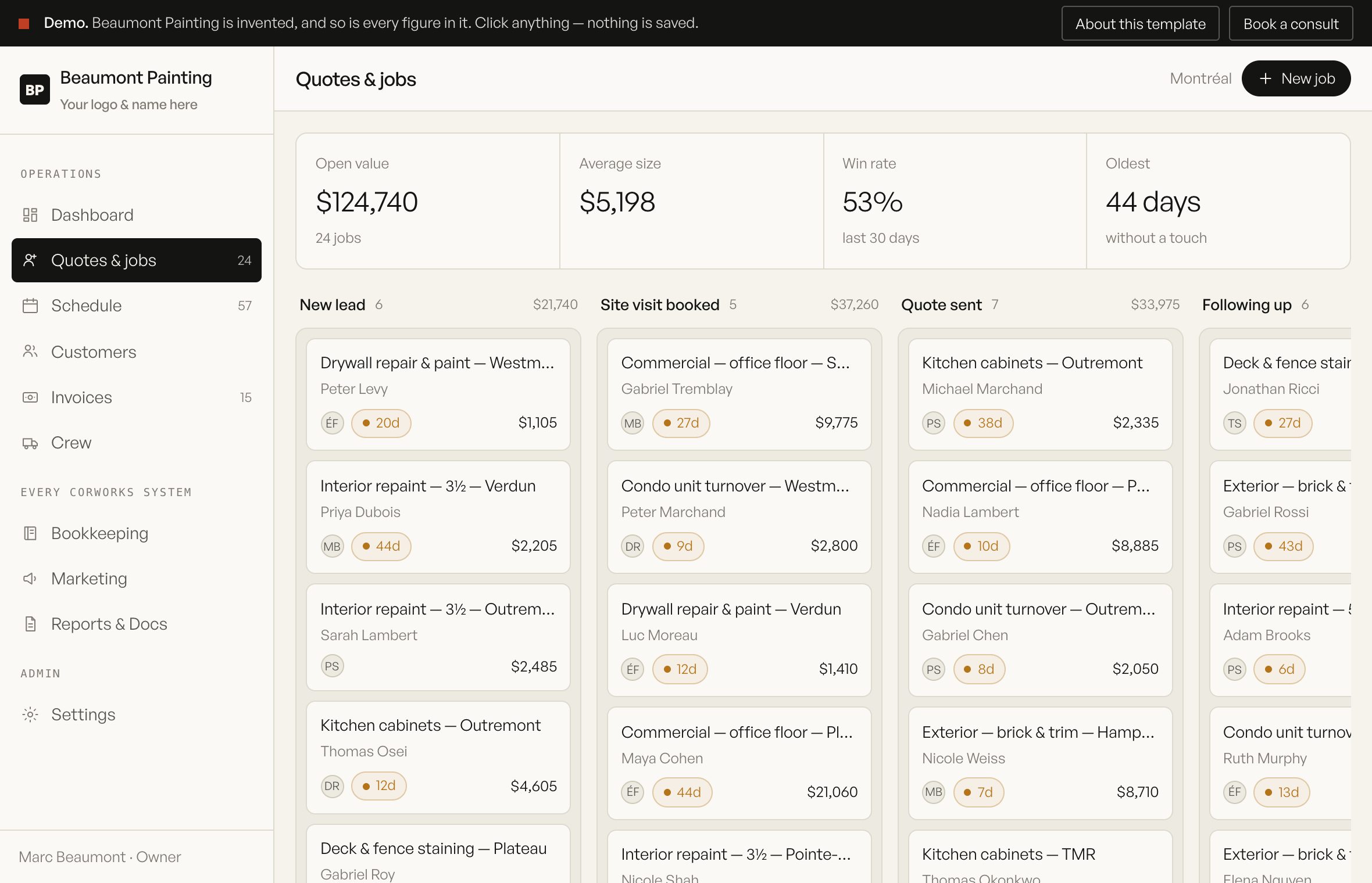 A CRM that speaks your trade