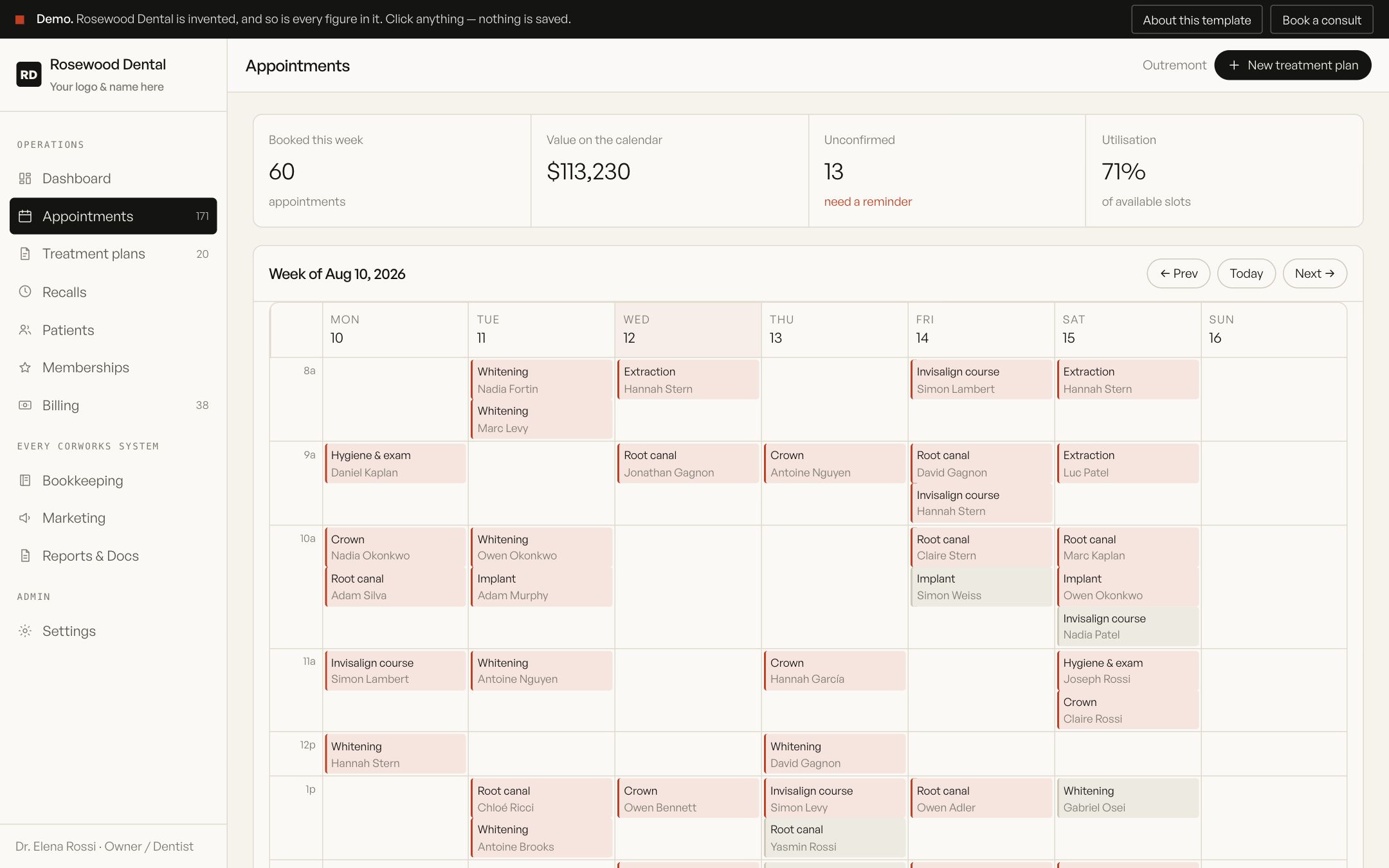 Health & wellness practices demo